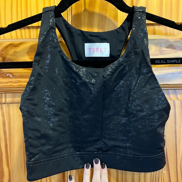 Terez Tops - Terez tonal foil bra. Size small. Black.
